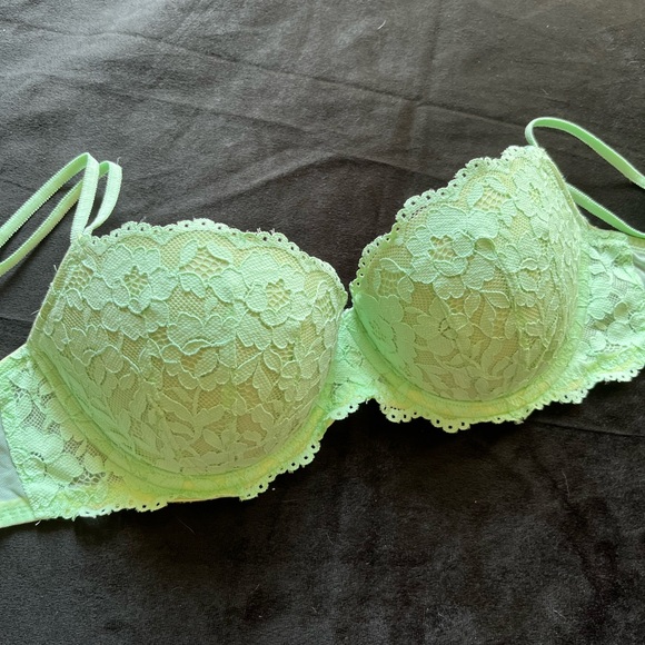 PINK Victoria's Secret Other - PINK lace push up bra, mint green lace